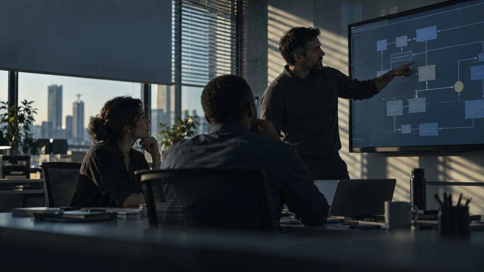An operations floor watching governed workflows